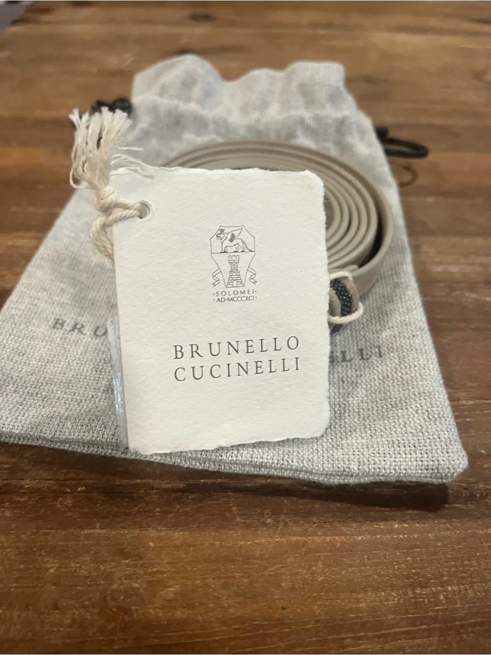 BRUNELLO CUCINELLI Monili-detail suede belt ***NWT